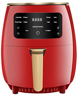 BAIYUN European Standard British Standard 220v Smokeless Oil-free Household Air Fryer French Fries Electromechanical Oven, Send 50 Baking Sheets Oil-absorbing Paper (Color : Red)