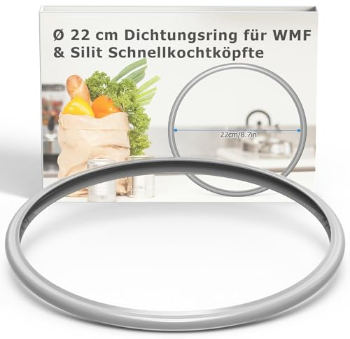Ancable Ersatzteil Dichtungsring für WMF, 22cm Schnellkochtopf Silikon Dichtung für WMF und Silit 3L 4.5L 6.5L 8.5L, 6068559990 6068559997 Dichtungsring WMF Schnellkochtopf Ersatzteile