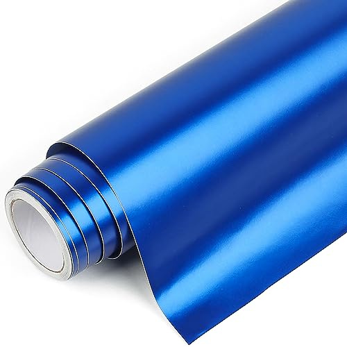 IModeur Galvanisiert Plotterfolie Vinyl Blau - 30,5 x 214 cm Vinylfolie Plotter Blau für Silhouette Cameo, Selbstklebendes Vinyl für Scrapbooking, Schilder und mehr