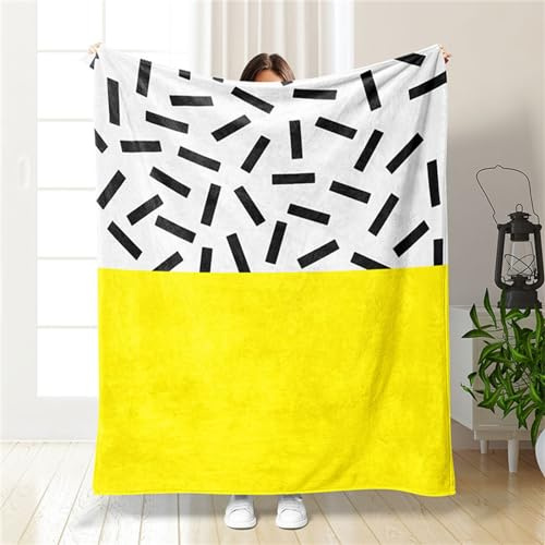 Highdi 3D Couverture Polaire Plaid, Jeté de Canapé Douillette Confortable Couverture de Lit 2 Personnes Couverture d'hiver Chaude et Douce pour Chambre Canapé Lit Chat Ch (150X200cm,Patchwork)