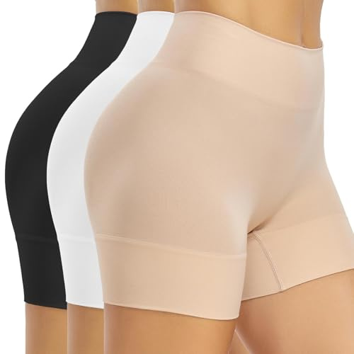 SIMIYA Shorts de Cyclisme pour Femmes, Shorts à Porter sous Une Robe | sous-vêtements Courts, , Shorts Taille Haute, Mini-Shorts sans Coutures, Boxers d'été, Culottes, Shorts du S au 3XL