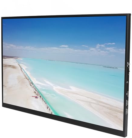 VBESTLIFE Monitor Portátil, 18 Pulgadas 1080P FHD Monitor de Juegos USB C HDMI Pantalla de Computadora IPS Extensor de Pantalla de Computadora Portátil con Altavoces Duales para PC