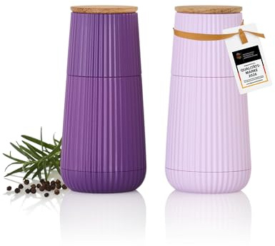 AdHoc MP156 - Set macinapepe e sale Scape in rilievo, con meccanismo CeraCut® in ceramica
