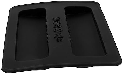 Mikinona Kitchen Toaster Cover and Lid Protector, Black Silicone Dustproof Bread Machine Cover for Home Breakfast Toaster, Portable Kitchen Gadget Accessory