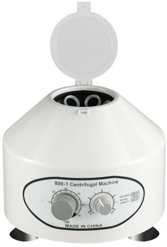 Biggittig Centrifugeuse de laboratoire 800-1 4000 tr/min 20 ml x 6 plasma sanguin, avec vitesses réglables et minuterie, pour plasma et hôpitaux ou produits chimiques
