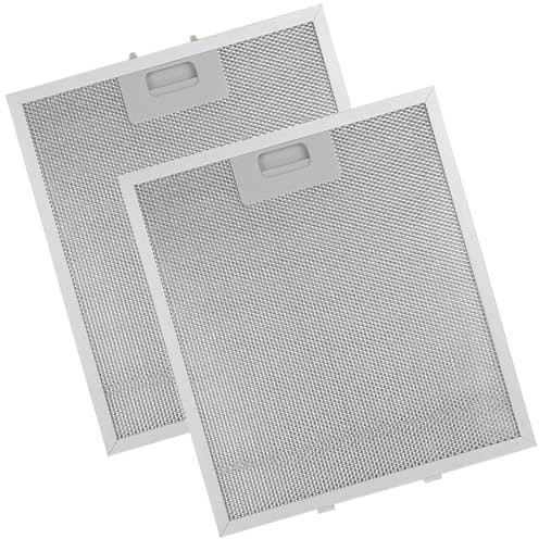 2 Pcs Aluminum Cooker Hood Filters, 320x260mm 5-Layer Aluminum Universal Cooker Hood Filter, Mesh Hood Vent Filter Fit for Many Leading Brand