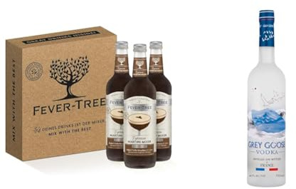 Fever-Tree Espresso Martini Mixer 3 x 500ml mit GREY GOOSE Premium-Vodka 0,7l