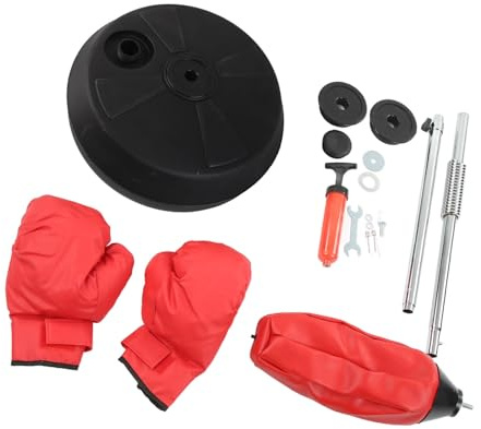 OPPWONG Boxsack, Boxsack mit Ständer, Boxsack für Erwachsene mit Ständer, Inklusive Handschuhen, Verstellbarer Vertikaler Boxsack mit Ständer für und Erwachsene, Fitnesstraining