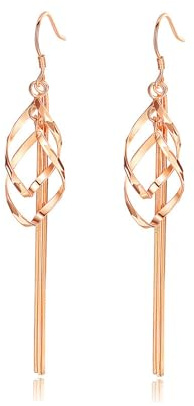 Silver Drop Earrings for Women, Statement Tassel Long Dangle Earrings, Twisted Linear Dangly Dangling Earrings Jewellery Gifts for Birthday Christmas Wedding