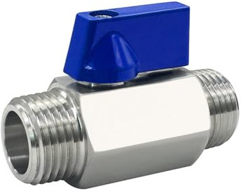 Fitvell 316 Edelstahl Mini Kugelhahn 1 Zoll NPT Außengewinde Absperrventil