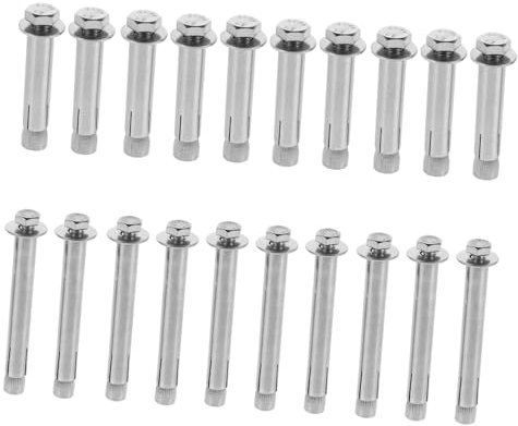 Angoily 20piezas Tornillos De Expansión De Acero Inoxidable y Fijación Pesada Manguito De Expansión para Concreto y Estructuras Resistente y Reutilizable