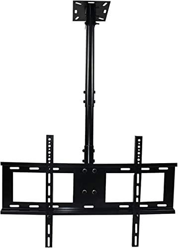 Supporto universale da soffitto per televisori piatti e curvi da 40 a 60 pollici, altezza regolabile, inclinazione e girevole, supporta fino a 49,9 kg, facile installazione, universale per la maggior