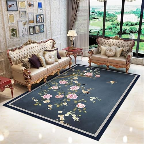 WQMMD deko Teppich Schlafzimmer Teenager mädchen Wohnzimmer im abstrakten Stil, Schlafzimmer, Sofa, Sicherheit und Anti-Rutsch Korridor Teppich büro Multicolor Bedroom Decor Teppich Room deko flokati