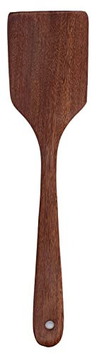 KIMISS Spatule de Cuisine, Cuillère en Bois, Texture Exquise, Fabrication Légère, Grande Spatule en Bois avec Trou de Suspension pour de Cuisine, 30,5 Cm de Long, Facile à Entretenir,