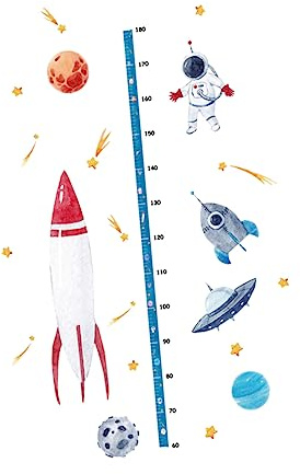 Größentabelle für Wandtattoos Weltraum Rocket Sk7198 Pvc Kinderzimmer | Selbstklebend, Leicht zu Entfernen und Platzieren, für Schlafzimmer und Innenwände, und Kids