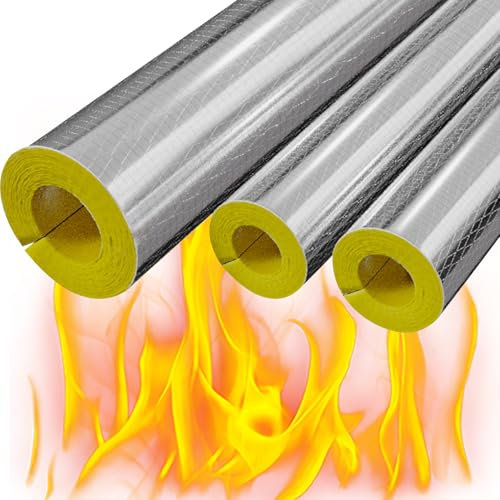 CMJYMX Coquilla Aislante De Lana De Vidrio, Aislante Tubo para Industria Y Construcción, ID 27-108mm, Fácil De Instalar(273mmX50mm (10-3/4inX2in))