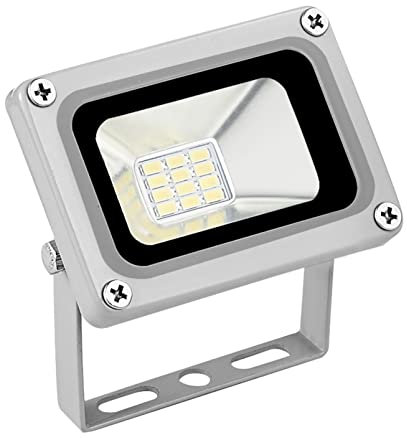 Super Bright 10W LED Proiettori per la Riparazione Auto Luce di Lavoro Impermeabile con 800LM 6500K Bianco Freddo Illuminazione di Sicurezza Ideale per Esterni Cortile Parco Patio Stagno e Parcheggio