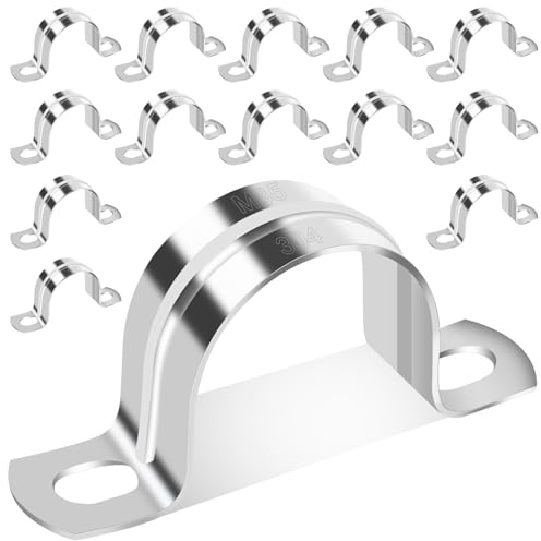 YFLeomry 14 Stück Rohrschellen 35 mm Edelstahl Rohrschelle für Befestigung | Universelle Rohrhalterung aus Metall, Befestigungsschelle für Wasserrohre, Kabel, Leitungen