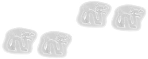 OUNONA 2 Sätze 2 Sets Silikon Drachenform Muster Formen Zahlen Neuartige Charaktere Lebensmittelherstellung Silikon Kuchenform Bezaubernde Backform Drachen Kuchenform 2 Stück * 2