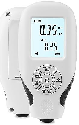 Lackmessgerät Auto, Beschichtung Dicke Gauge 0-2000UM Auto Automotive Lack Film Tester Messung Manuelle Farbe Werkzeuge Dicke Gauge for Autos(White)