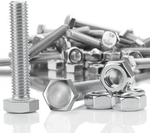 SWTYExt Set di 30 viti a testa esagonale, M5 x 40 mm, bulloni e dadi esagonali, DIN 933/ISO 4017, viti in acciaio inox A2 V2A, viti esagonali per macchina