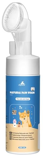 Aspand - Limpiador de patas para perros y gatos, espuma natural para limpiar las patas sin enjuague, cepillo para limpieza de pies, limpiador sin agua, lavado antiolor
