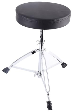 Hamwesh Trommelthron, Höhenverstellbare Gepolsterte Drum -Stuhl mit Anti -Slip Füßen für Erwachsene und Kinder Schlagzeuger
