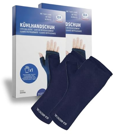 IEA Medical Kühlhandschuh, kühlender Gel-Eishandschuh für Hand & Handgelenk | Kühlmanschette | kalt & warm, wiederverwendbar | verlängerter Daumen, rutschfester Sitz | für Alltag & Sport