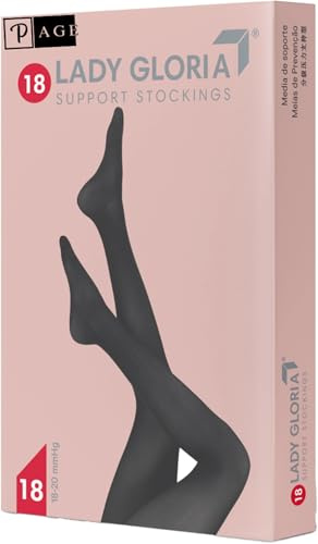 p age Gloria Med Lady Collant Calibrato a Compressione Graduta, Collant di Supporto 18-20 mmHg, Calze per Donna Dinamiaca, Comfort Ottimale, Colore Castoro