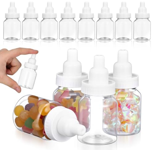 Luxshiny Milk Bottle Candy Box 12 pack Party Favors Candy Container for Baby Shower Wedding and Birthday Treats Fillable Packaging Box for Sweets Beads and Small Items 1.38 X 0.83 X 0.83 in