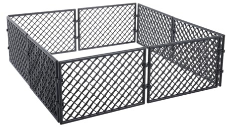 Levemolo 8 Piezas de Mini Valla de Jardín en Miniatura de Plástico Color Gris Oscuro, Malla Densa para Decoración de Escenas, Suministro para Casa de Muñecas y Modelo de Cerca de Prisión