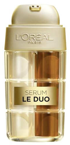 L'Oréal Paris Age Perfect Serum Le Duo Mini – Anti-Aging Pflege, mit Kollagen Peptid, Vitamin B3 und CG, glättend und gegen 10 Zeichen der Hautalterung, 2 in 1 Gesichtsserum, 1 x 15ml