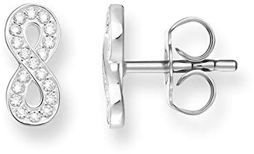 Thomas Sabo Damen Ohrstecker Unendlichkeitszeichen 925er Sterlingsilber mit Zirkonia, Größe: ca. 2cm x 1cm, SCH150020