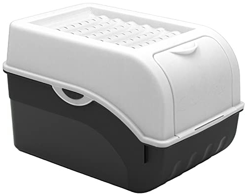 ARTECSIS® 1 x Kartoffel Aufbewahrungsbox mit Deckel für 4 kg Kartoffeln (weiß) - Vorratsbehälter & Vorratsdosen Gemüse & Lebensmittel - Kartoffelbox, Zwiebelbox, Gemüsebox (inkl. 6 Aufkleber)