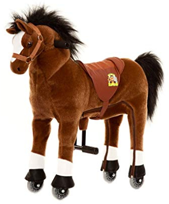 Animal Riding - Zrp002s - Véhicule À Pédale - Cheval - Brun - Small