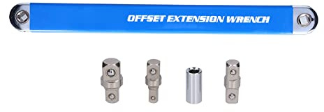 Extension Wrench Set,Multifunctional Wrench Extender High Carbon Steel Offset Ratchet Spanner Extender with Adapters Socket for Hard to Reach Areas Home Car Repair Tool