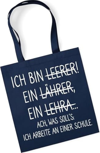 tradercat Jutebeutel bedruckt mit Spruch, Stoffbeutel bedruckt aus 100% Baumwolle - Tote Bag, Einkaufsbeutel, Einkaufstasche, Shopper und Baumwolltasche mit langen Henkeln, Ich bin Leerer
