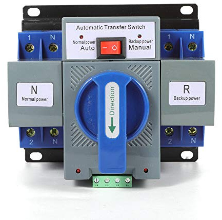 Dual Netzteil Switches, 2P 63A 220V Automatischer Umschalter Transferschalter Lastumschalter Doppeltransferschalter für Haushaltsstrom, Wechselrichter, Solar, Große Orte