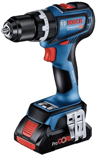 Bosch Professional 18V System sladdlös slagborrmaskin GSB 18V-90 C (inkl. 2 x 4,0 Ah PROcore-batterier, Bluetooth Low Energy-modul GCY 42, laddare GAL 18V-40, i L-BOXX)