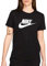 NIKE Damen Sw Essntl Wander-Shirt, Black/White, S EU