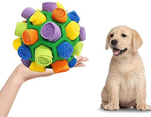 Jiahuade Palla da Fiuto per Cani,Sniffing Ball per Cani,Palla da Sniffing Mat Interattivi,Gioco Sfera Puzzle cani,Tappeto da Fiuto,Giocattolo Puzzle