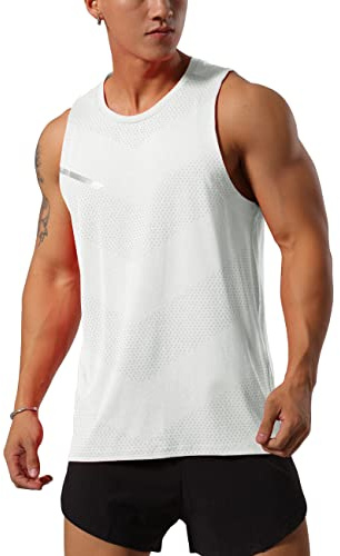 GYMAPE Herren Tank Tops Gym Aktives Laufen Schnelltrocknen | Sport Training Ärmellose Muskeln schnell trocknen