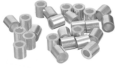 4.5mm 11/64-Zoll-Kabeldraht Seil Aluminiumhülsen Clip Crimpschlaufe 25 stücke