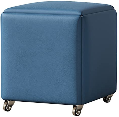 Aufbewahrungshocker, magischer Würfelstuhl mit Rollen, multifunktionaler Küchensofa, stapelbarer Hocker, gepolsterter Sitz und Metallrahmen, 5-in-1-Aufbewahrungslösung