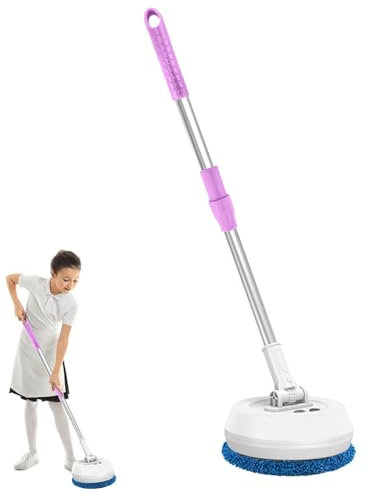 Varilla de limpieza eléctrica: limpiador de cerdas giratorias, escoba eléctrica giratoria, limpiador eléctrico giratorio, mopa de suelo con mango ajustable, cepillo eléctrico giratorio |
