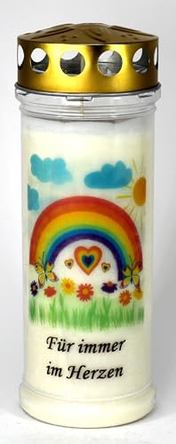 Kerzen Junglas - Grabkerze für Sternenkind, 7 Tage Brenndauer (3949) Grablicht mit Spruch und Motiv, Wetterfester Grabschmuck (6 Stück)