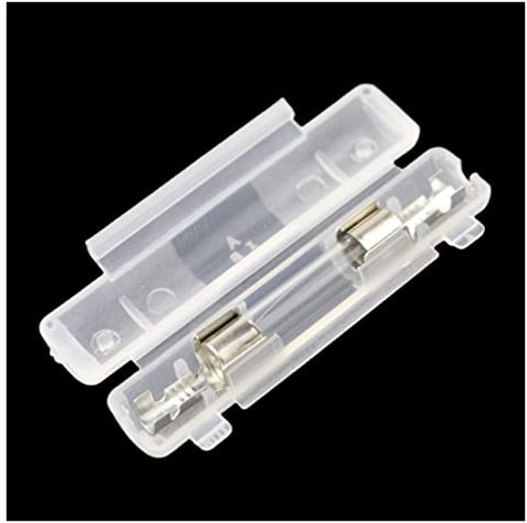 GVEXLUOQ 10er Set 6 * 30 mm Glassicherungshalter mit Sicherung(Color:White Type,Size:1A)
