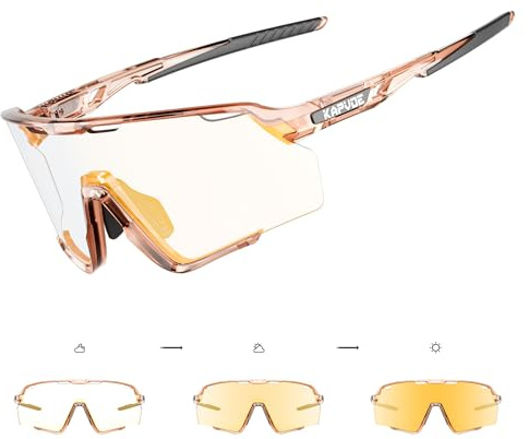 KAPVOE Fahrradbrille Herren Damen Radfahren Sportsonnenbrille Sportbrille Uv400 Schutz Sport MTB Radbrille Radsport K170