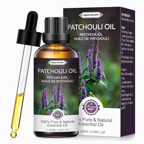 Migcaput Patschuli Ätherisches Öl 100ml, Naturrein Therapeutische Qualität Patschuliöl Duftöl für Diffuser, Aromatherapie, Massage, DIY Parfüm, Kerzenherstellung