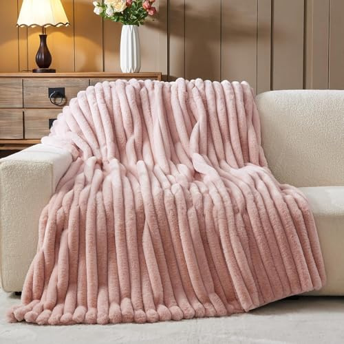 Lanqinglv Kuscheldecke Flauschig Decke Rosa Mädchen,Dicke Kuscheldecke Plüsch Flanell Decke,Weiche Warme Winter Couchdecke Überwurfdecke Sofadecke Tagesdecke Für Bett Couch,130x150 cm